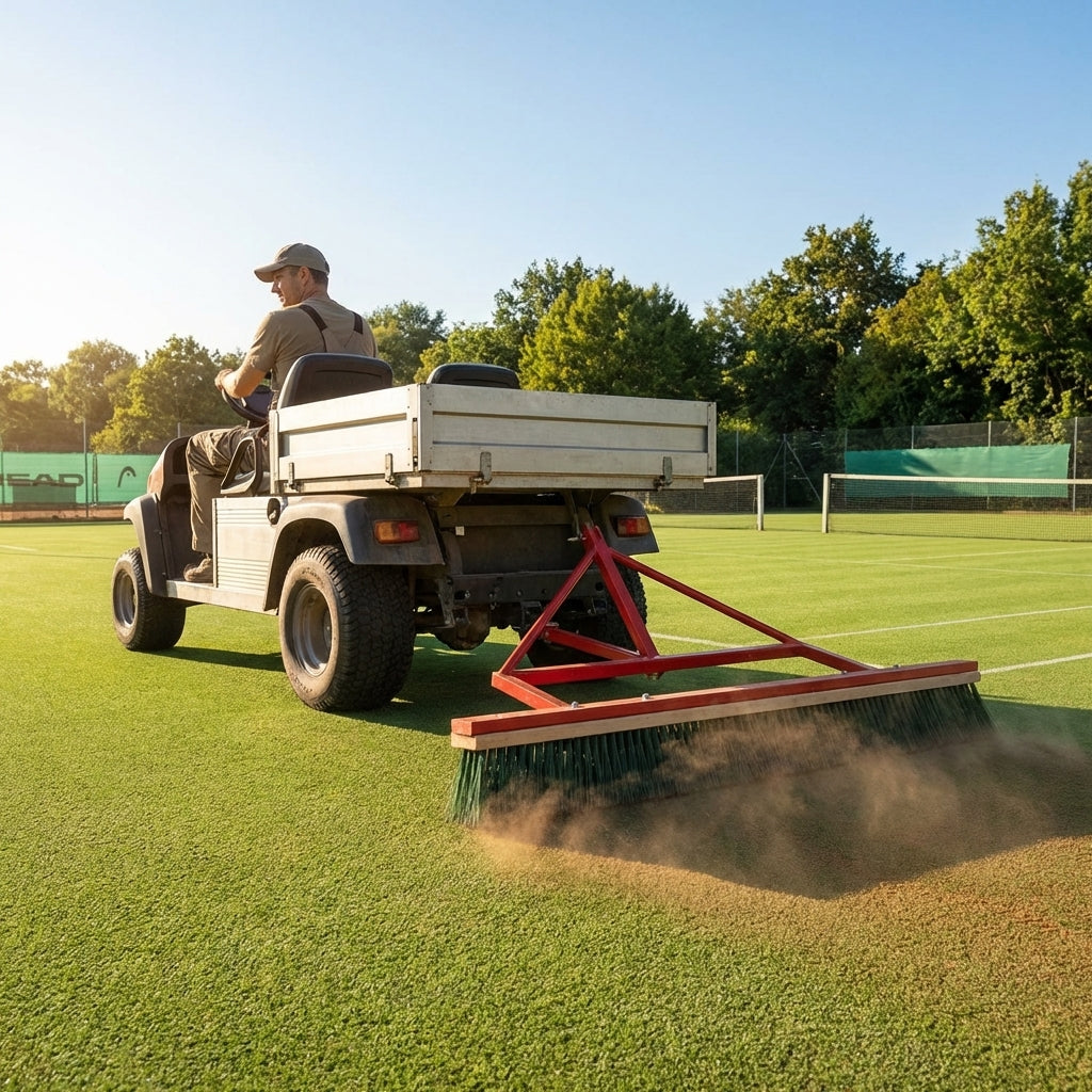 Tractor mounted drag brush for sports field maintenance - product detail