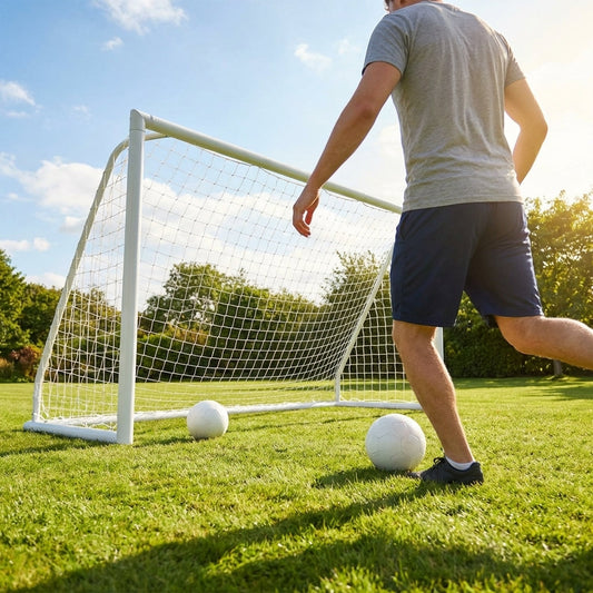 Combi goal posts 10x6 with extendable uprights for garden use - product detail