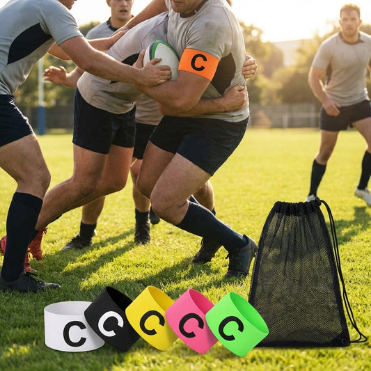 Rugby captains armband in various colours made from nylon elastic - product detail