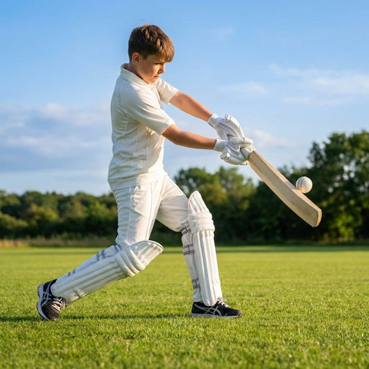 Junior size cricket batting pads made of PU leather for beginners - product detail