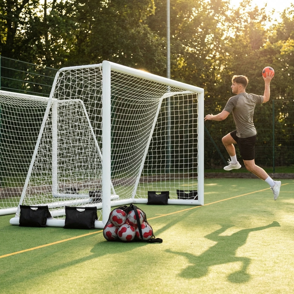 Handball Goal and Ball Pack for Senior Matches, Aluminium Goals - product detail