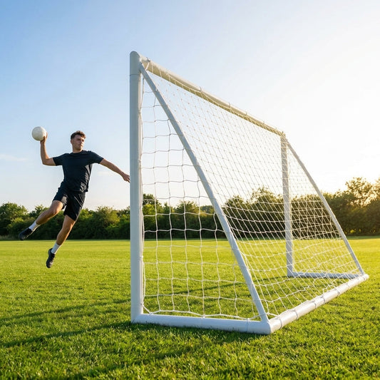 3m x 2m handball goal with PVC frame for garden and club use - product detail