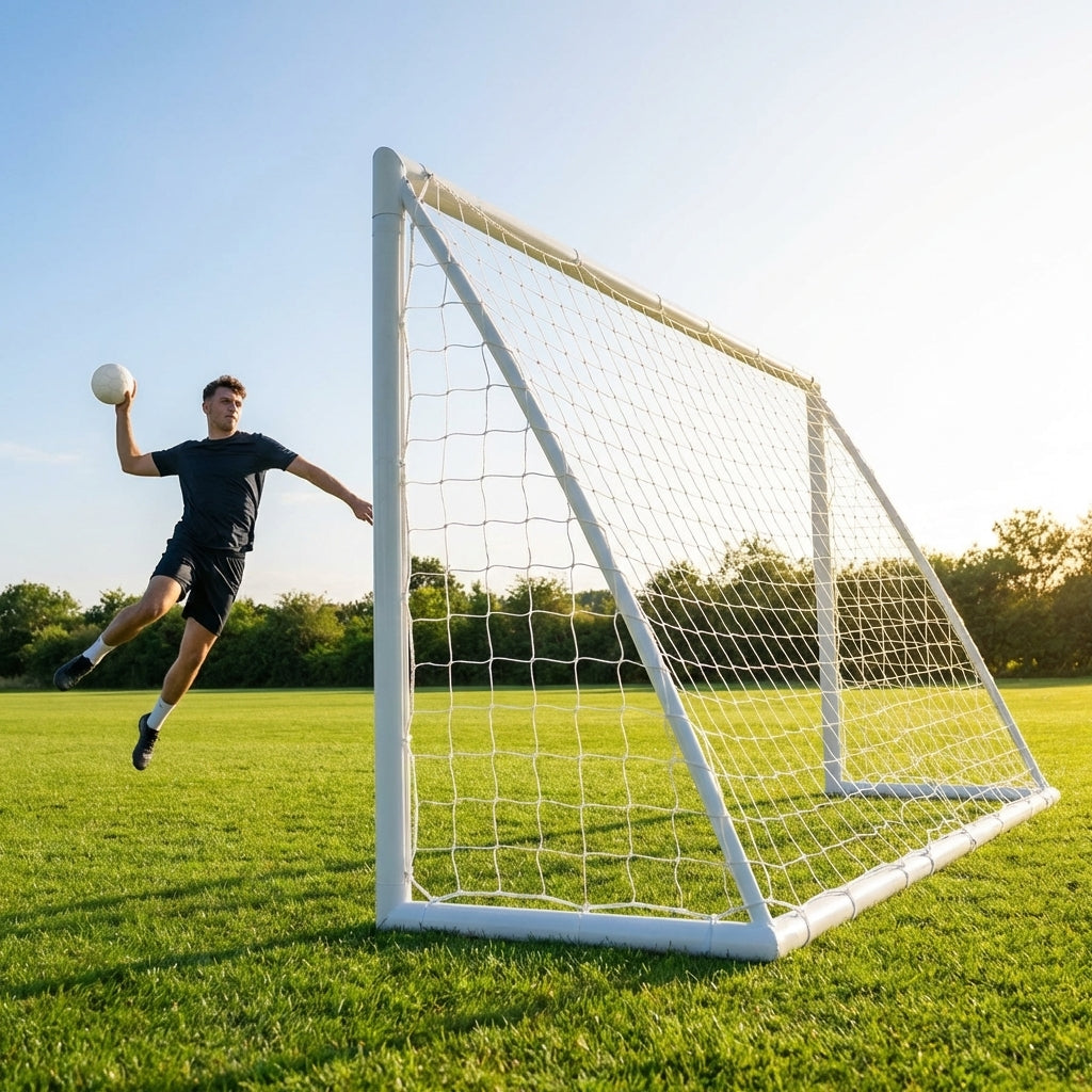 3m x 2m handball goal with PVC frame for garden and club use - product detail