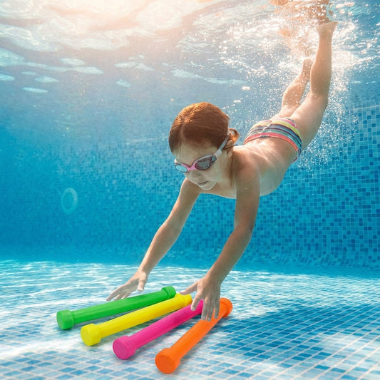Vibrant swimming dive sticks made from durable PVC, pack of 4 - product detail