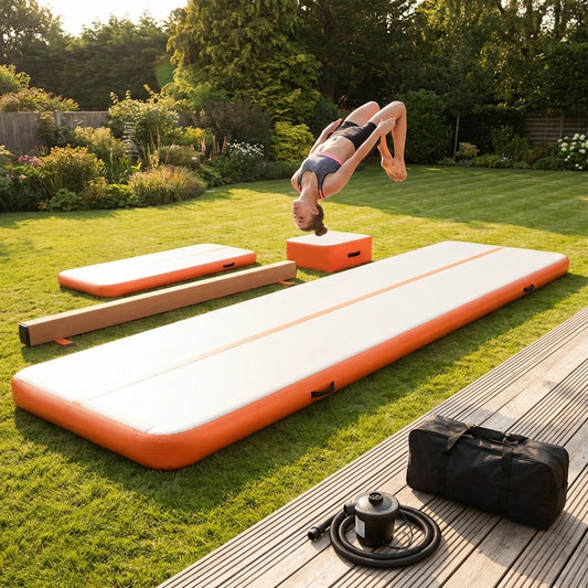 Inflatable gymnastics mat for home and gym use - product detail