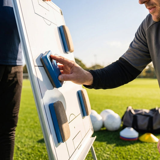 Whiteboard eraser pack with felt surface and magnetic strip for coaching boards - product detail