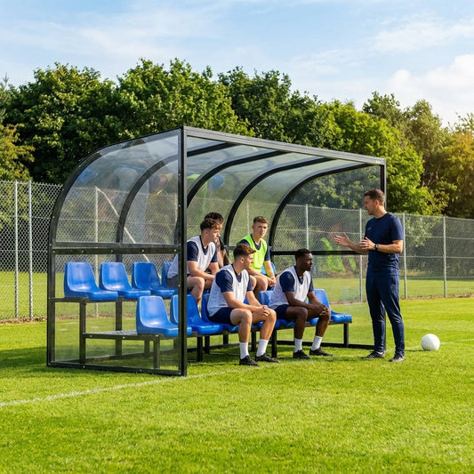 Aluminium team shelter with 16/22 seats for sports venues - product detail