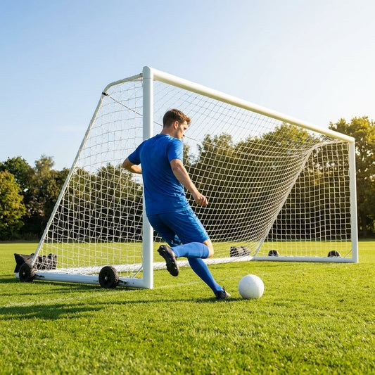 12ft x 4ft Aluminium Football Goal for 5-a-Side Matches - product detail