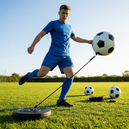 Football return trainer with elastic cord for skill development - product detail