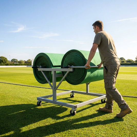 Cricket mat trolley for 2 mats with steel frame - product detail