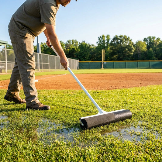 Baseball field squeegee with black PU foam roller - product detail