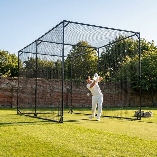 Concertina net cage in black for cricket and baseball practice - product detail