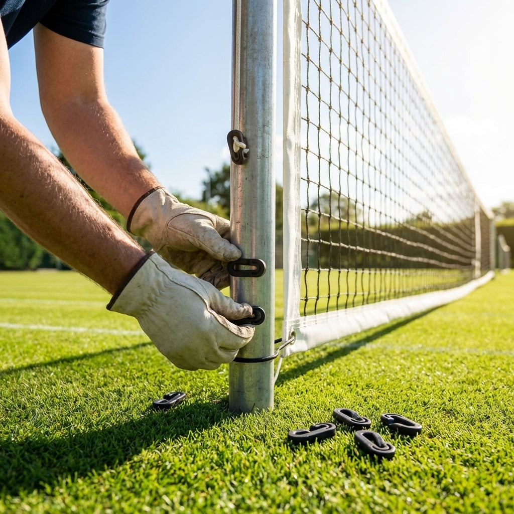 Black Tennis Net Clips Pack of 80 Durable Plastic - product detail