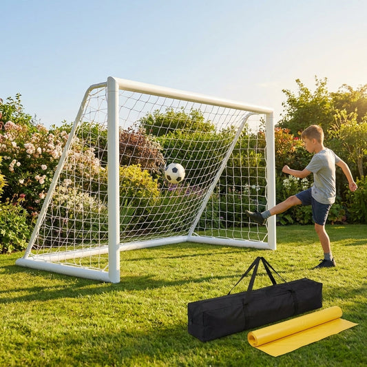 Football goal post in 6ft x 4ft size made of durable uPVC for outdoor use - product detail
