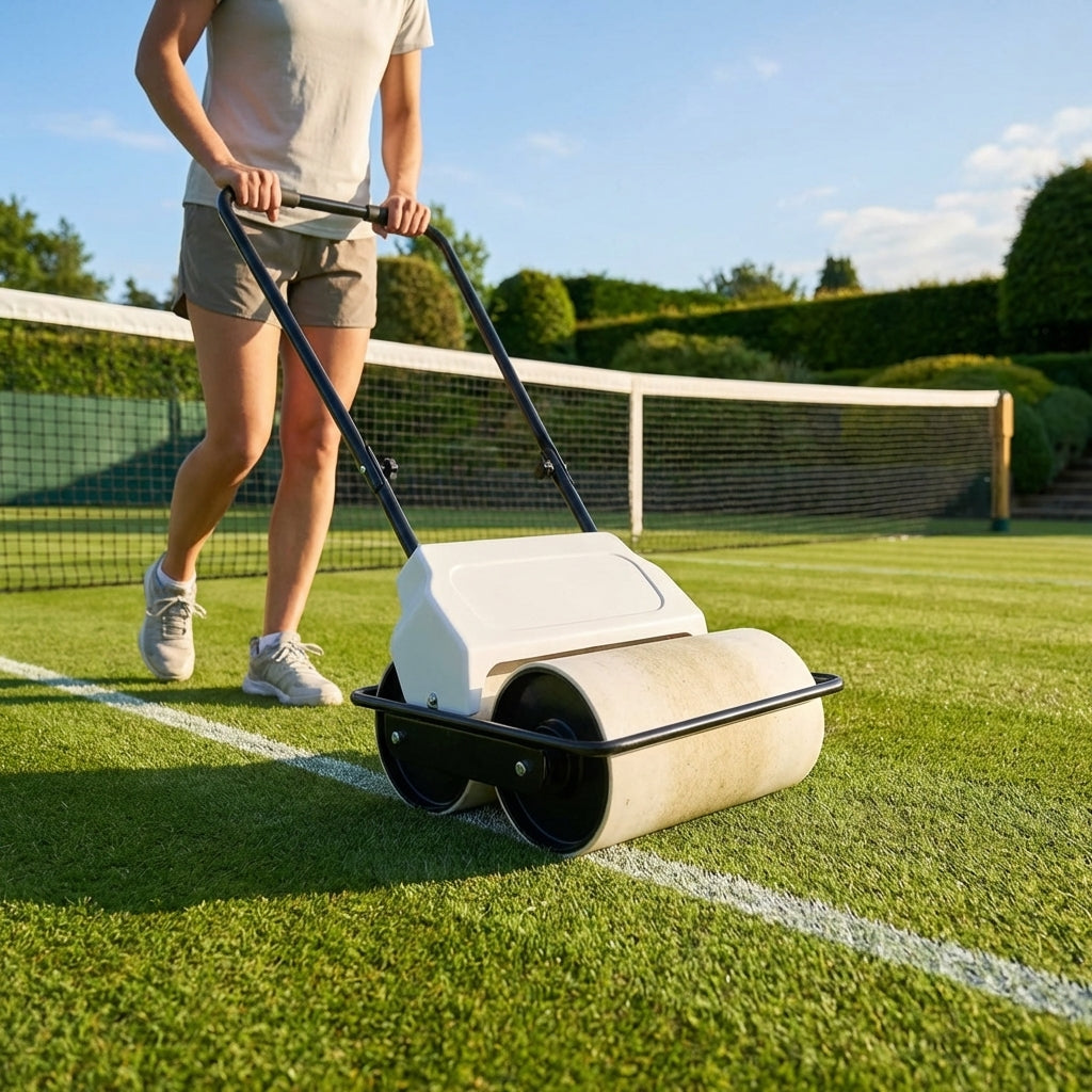 Tennis Court Line Sweeper made from lightweight PVC for outdoor use - product detail