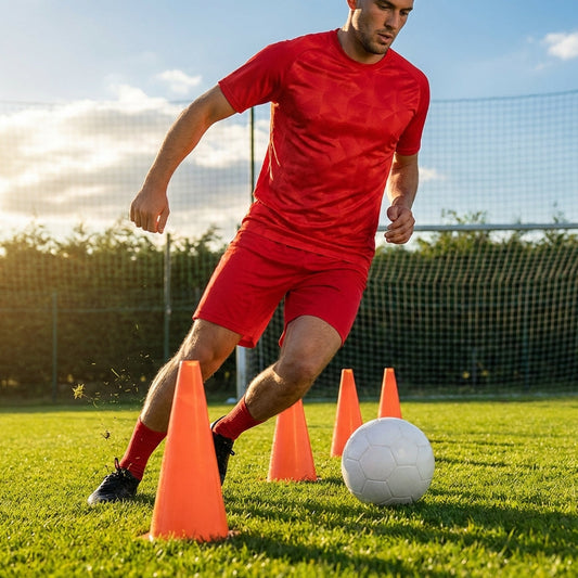 Men's football shirt in multiple colours, made from polyester for athletic use - product detail