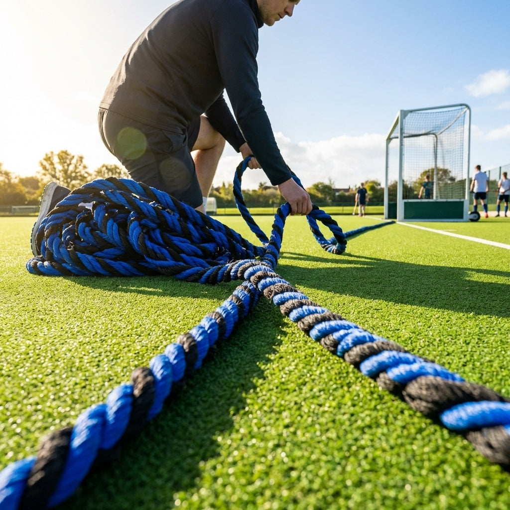 Hockey pitch boundary rope, 30 metres, durable polypropylene - product detail