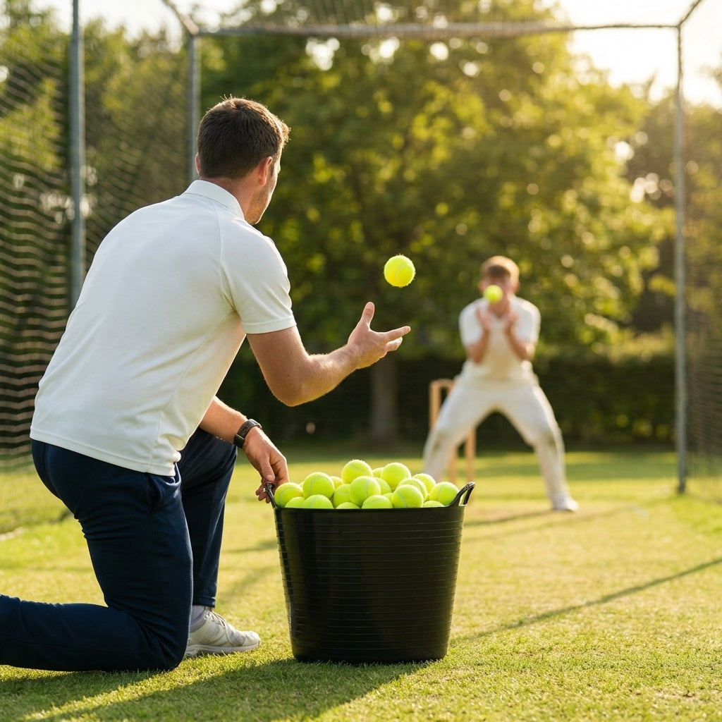 Cricket training balls pack with bucket for indoor and outdoor use - product detail