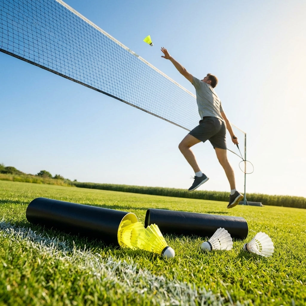 Badminton Shuttlecocks – White/Yellow – Synthetic Cork Tip – Club & Recreational Use
