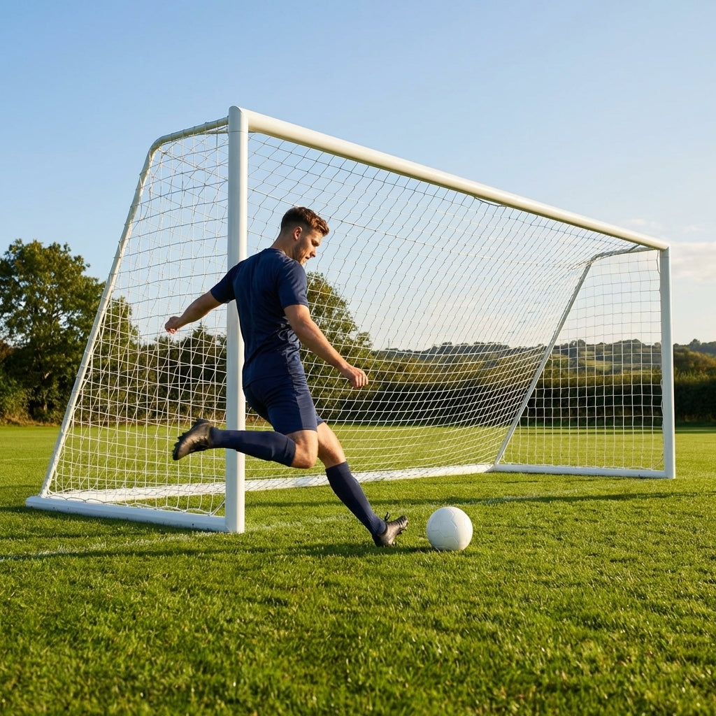 Steel football goal 24ft x 8ft for outdoor use