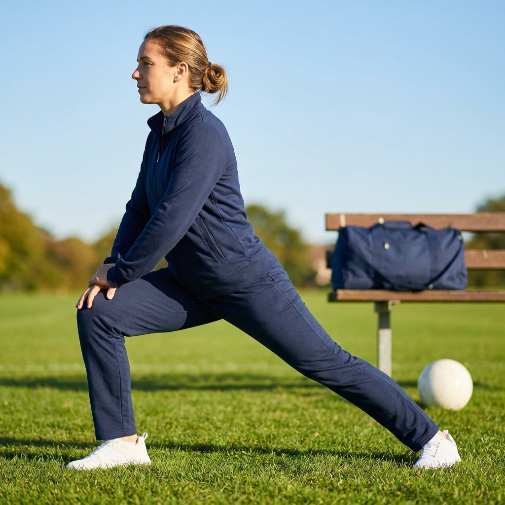 Polyester Women's Tracksuit Set in Black or Navy Blue with full zip jacket and tapered bottoms