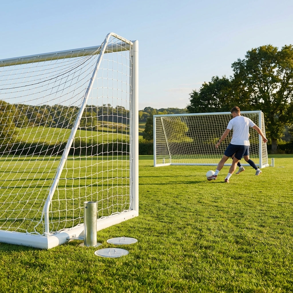 21ft x 7ft reinforced aluminium football goal