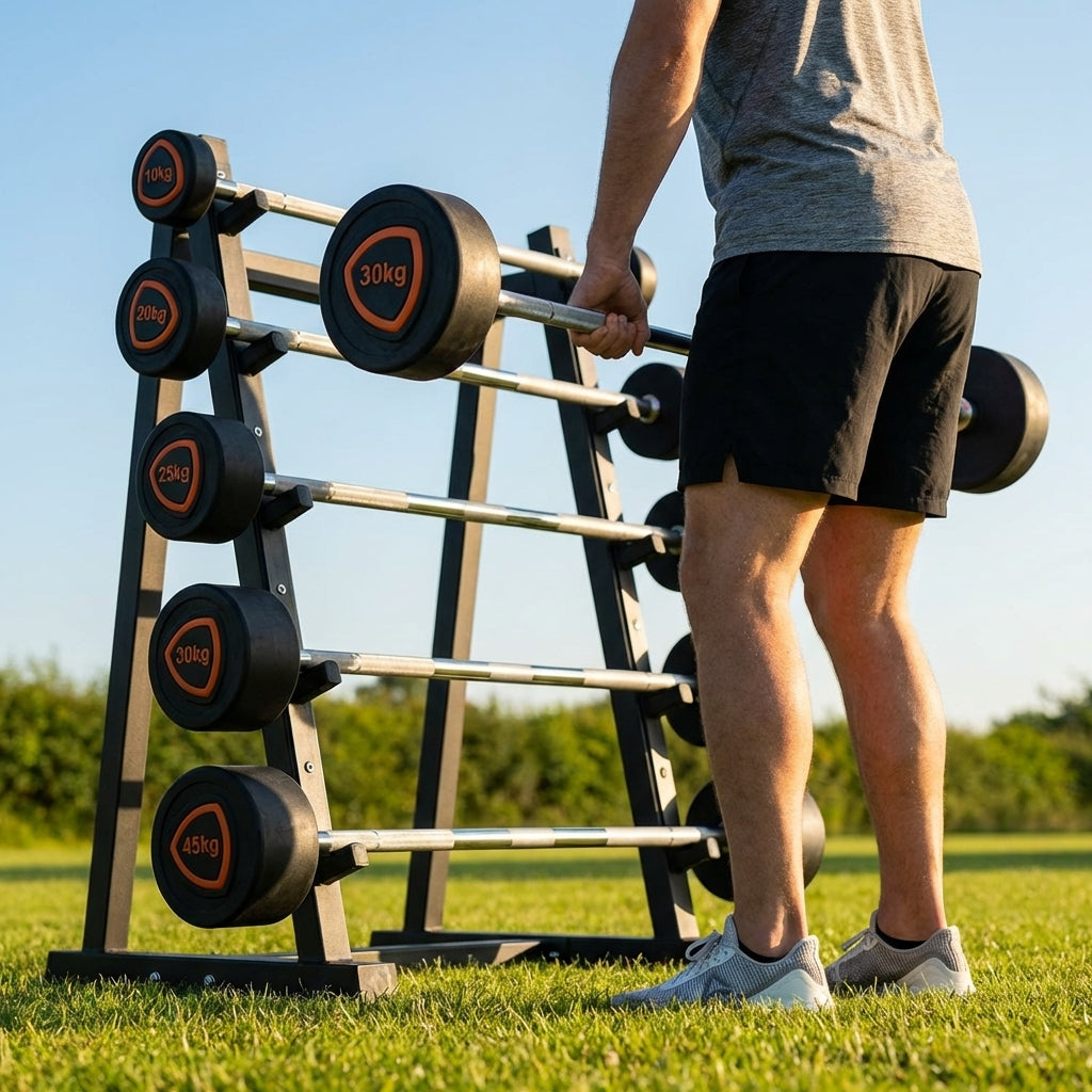 Rubber Barbell Weights with cast iron core for gym and home use