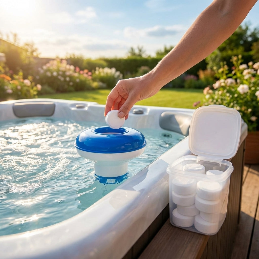 Chemical floater for hot tubs and pools, durable plastic