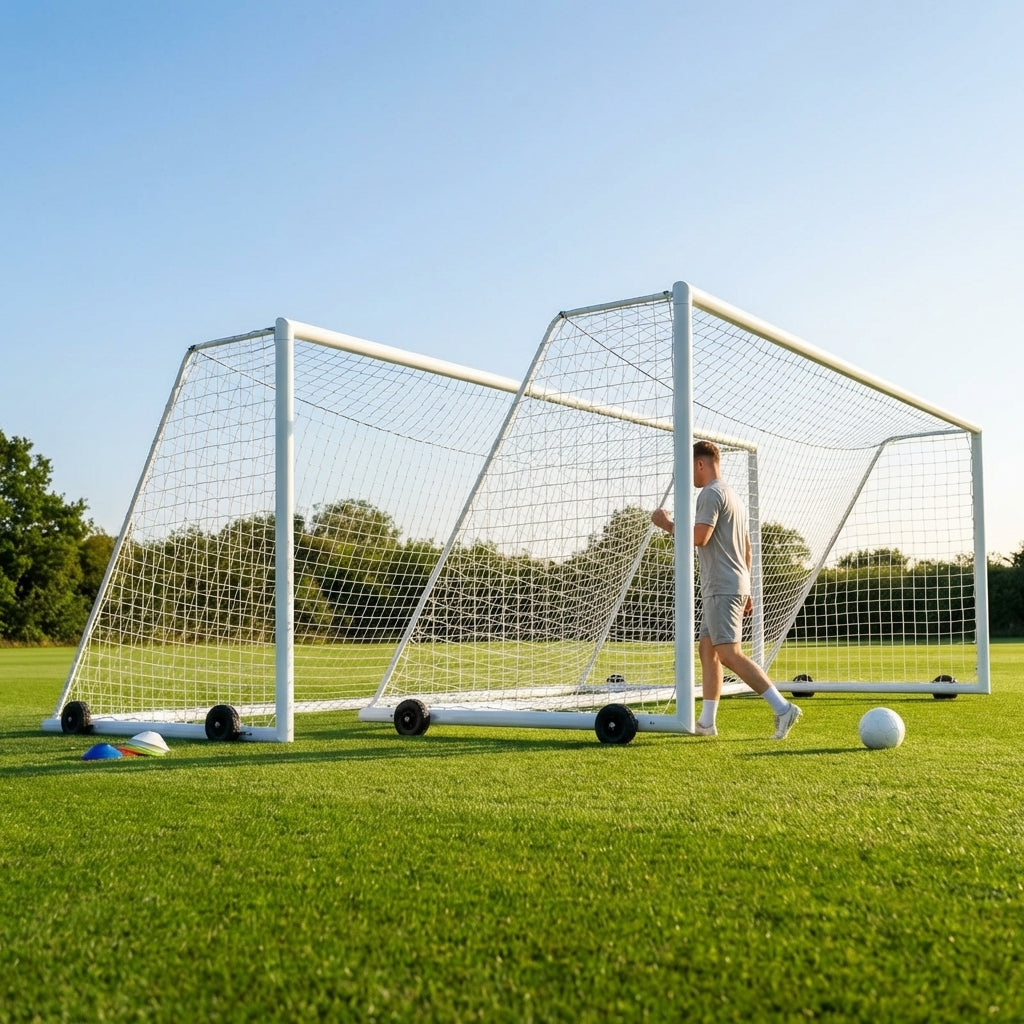 Aluminium football goal 24x8ft for outdoor matches