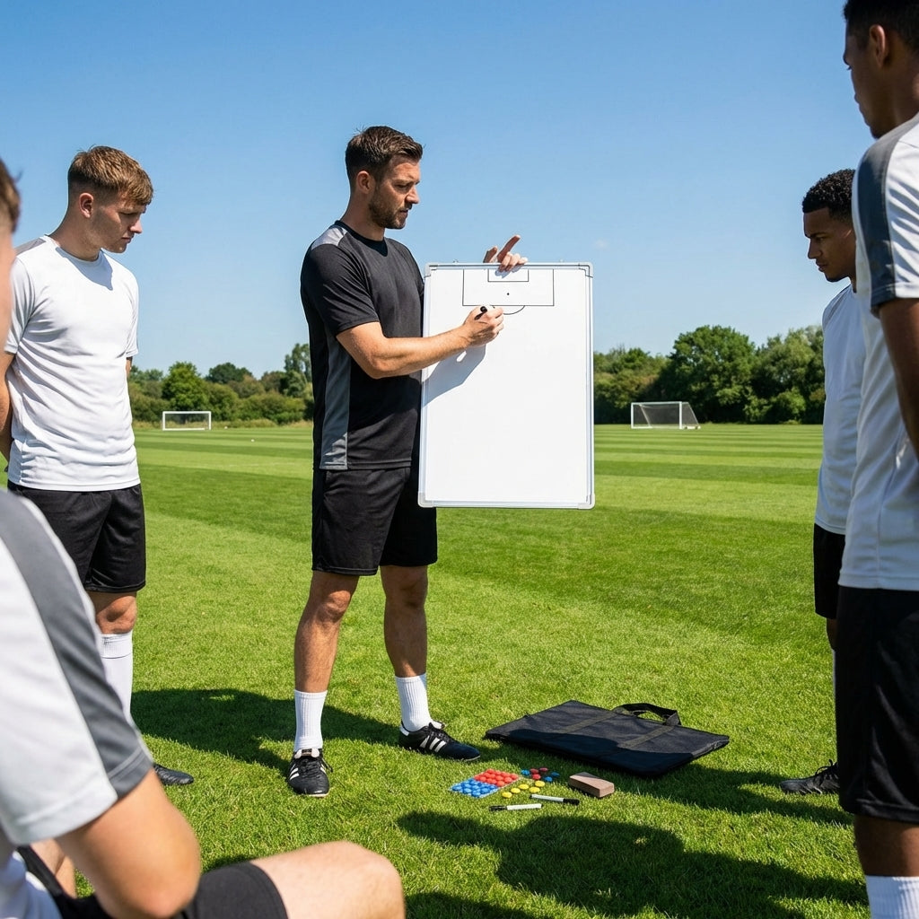 Double-sided coaching board with aluminium frame and accessories