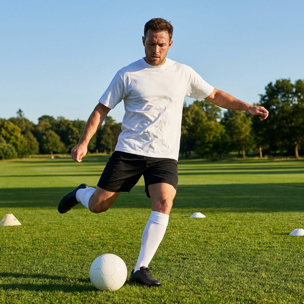 White cotton t-shirt for sports and casual wear
