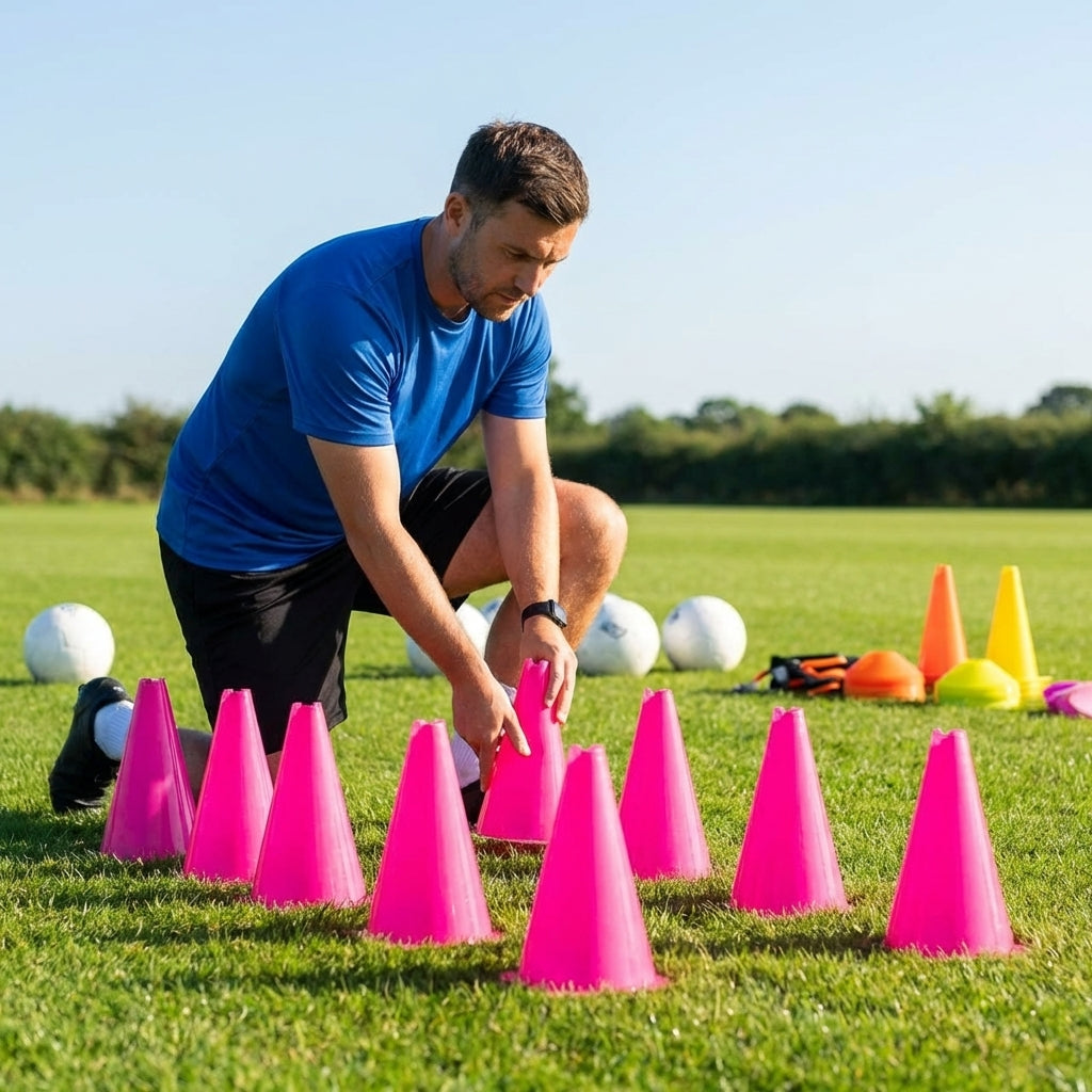 Training cones for sports practice, durable 12-inch cones