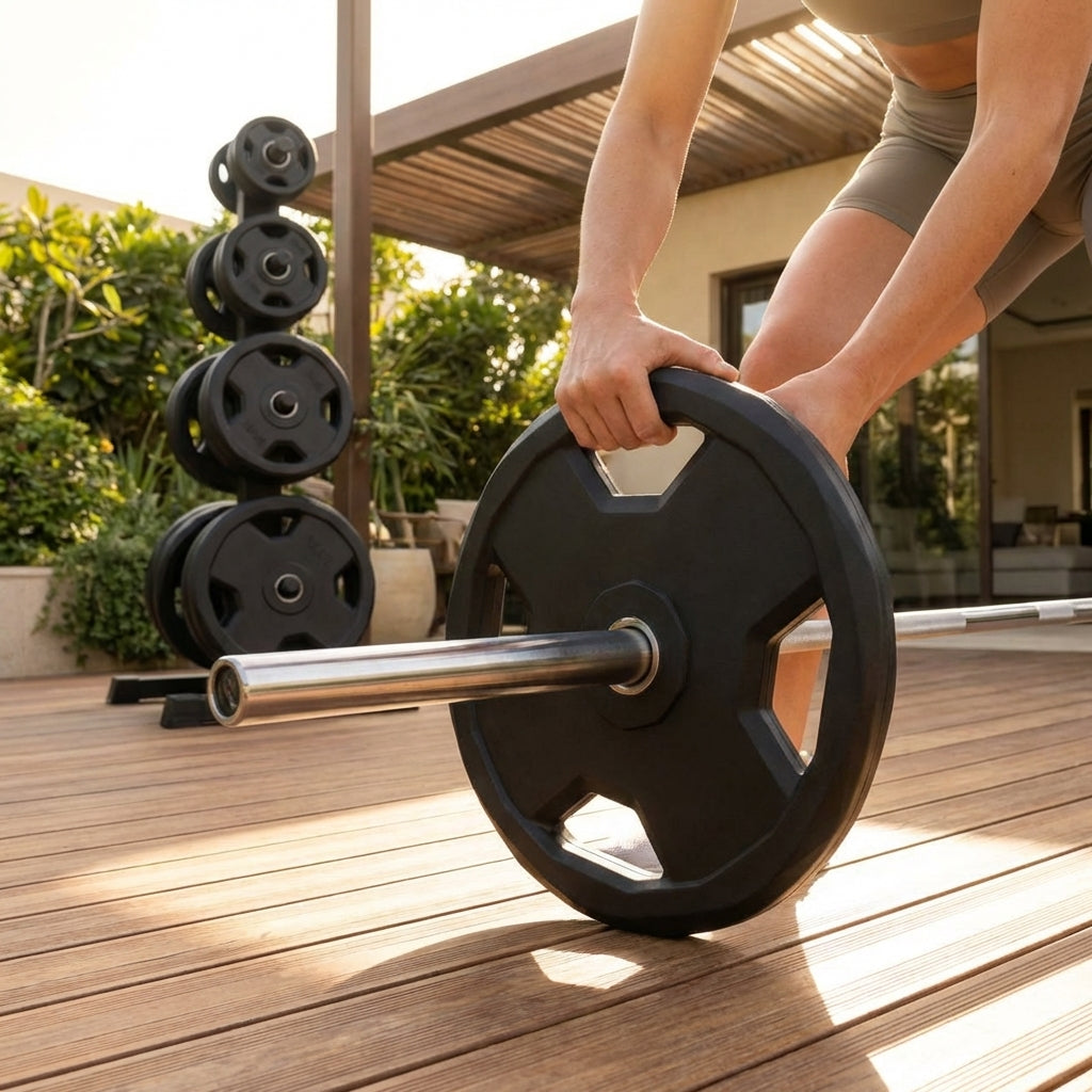 Olympic weight plates with PU coating, various weights