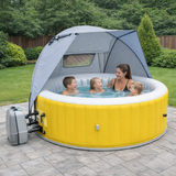 Hot Tub Canopy – Cool Grey – Waterproof Polyester – Outdoor Spa Shelter