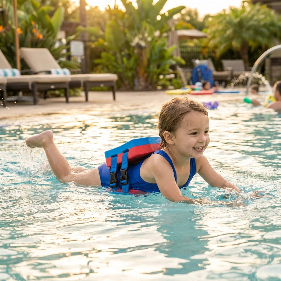 Flotation Belt – Blue & Red – EVA Foam – Children's Swimming Aid