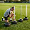 4.5ft Boundary Marker Poles – Pack of 4 | PVC Sports Pitch Marking Poles with Optional Weighted Rubber Bases
