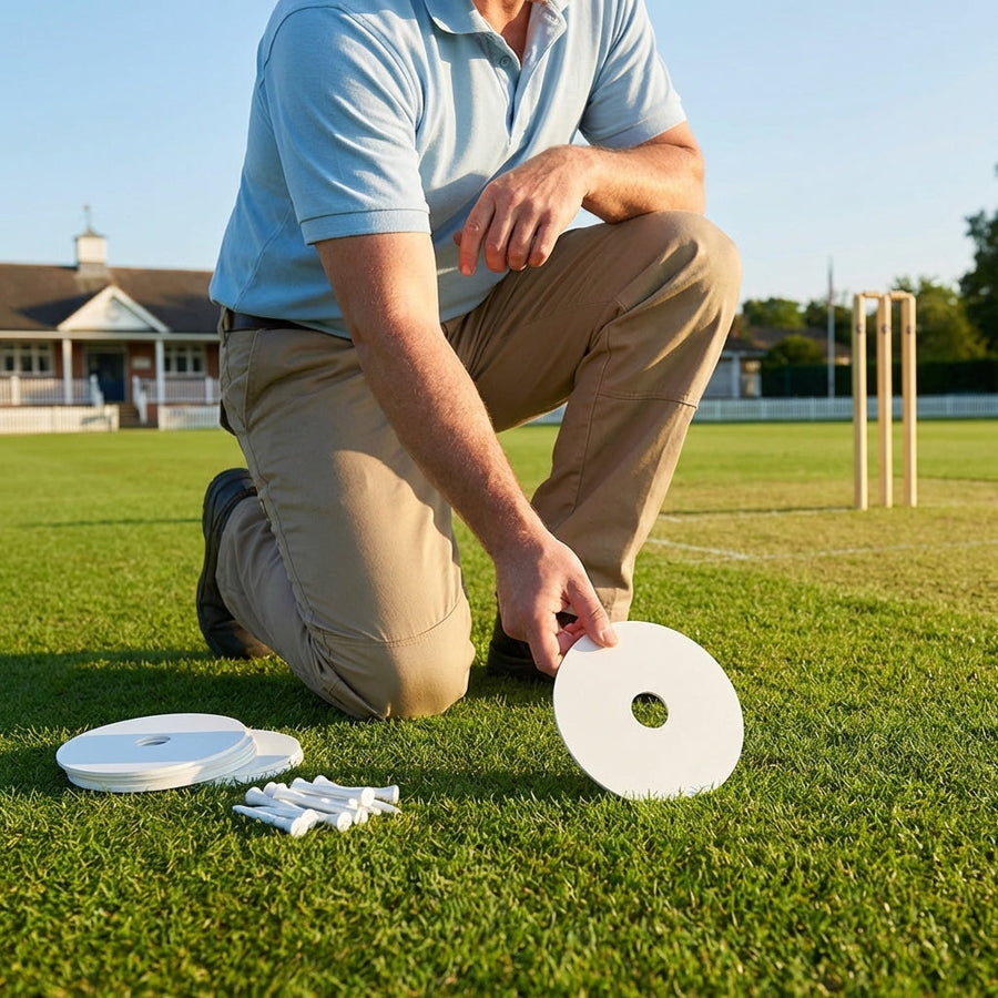 Cricket Fielding Discs – 6 Inch White – Durable Plastic – Club Use