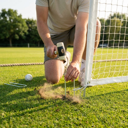 Galvanised steel cricket net U-Pegs set of 4 - product detail