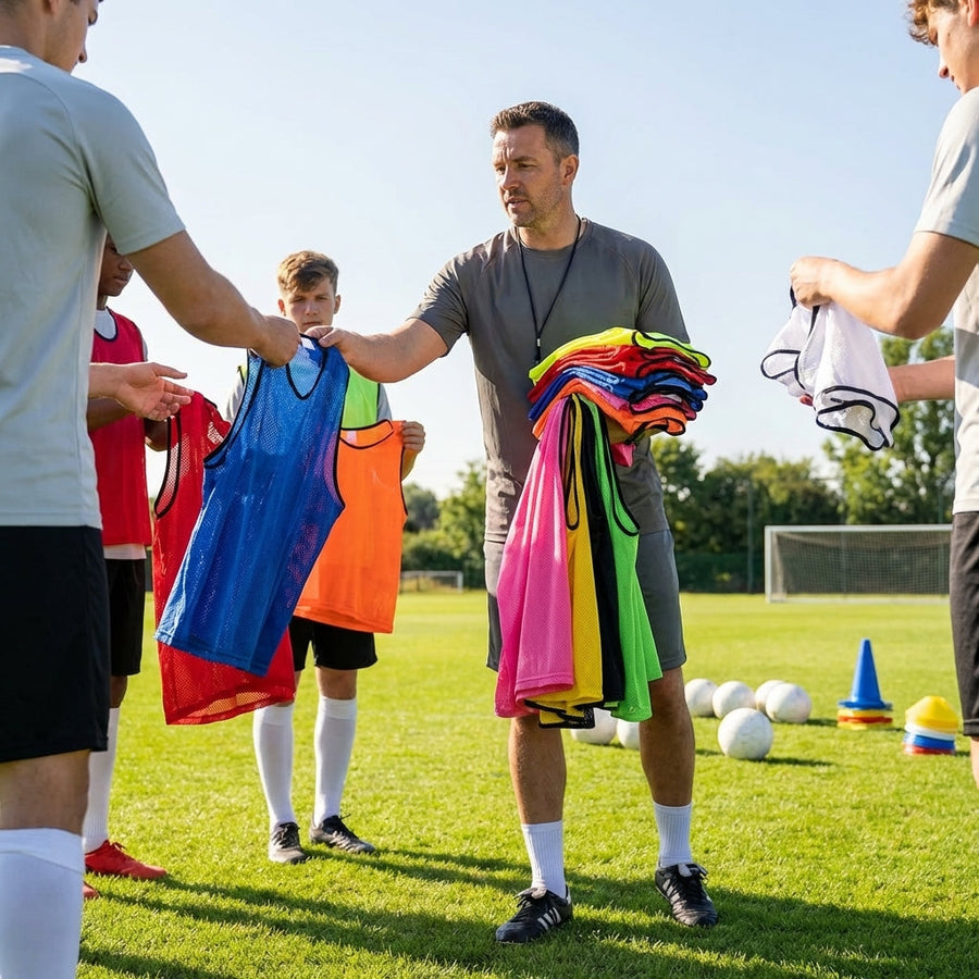 Football Training Bibs – Various Sizes & Colours – Quick Dry Mesh – Team Sports
