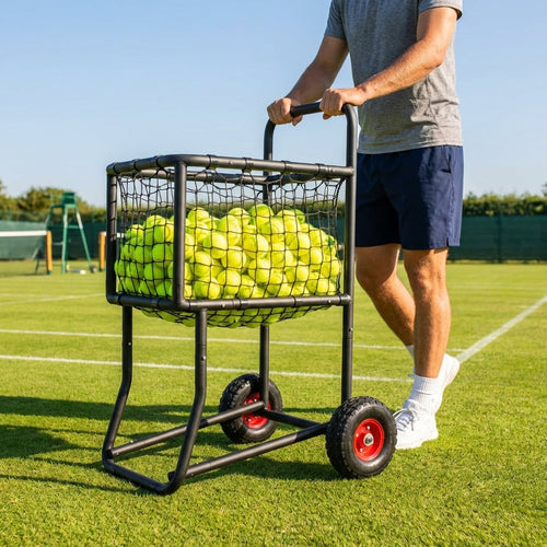 Tennis Ball Carry Cart — Steel Frame — 300 Ball Capacity — Tennis Courts