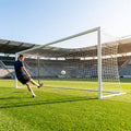 Stadium football goal with aluminium frame and durable netting