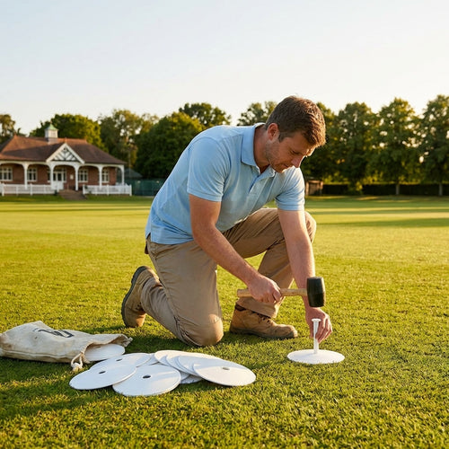 Cricket Fielding Discs – 6 Inch White – Durable Plastic – Club Grounds