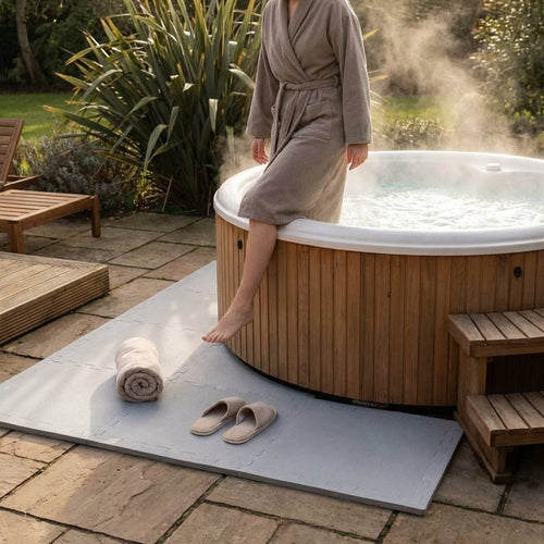 Hot Tub Flooring – Grey – EVA Foam – Indoor/Outdoor Spa Use