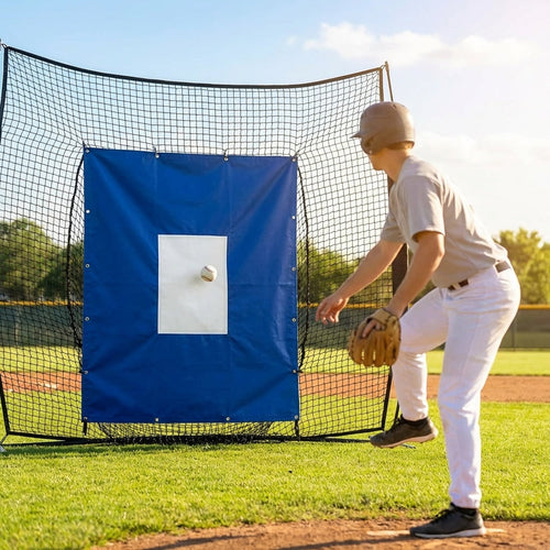 Baseball Vinyl Net Saver – Blue – 1400gsm Vinyl – Training & Backstop Protection
