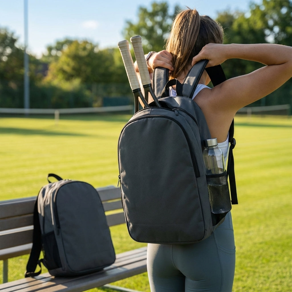 Racket backpack made from durable polyester for sports enthusiasts - product detail