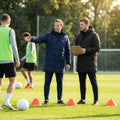 Longline padded coat in black and navy blue, water-repellent for training - product detail