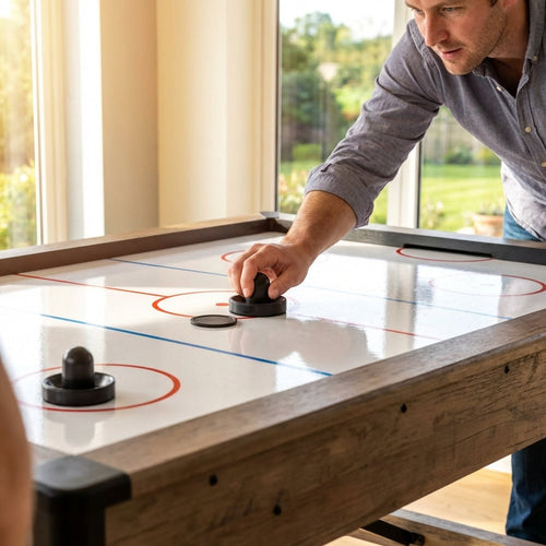 Air Hockey Pushers & Pucks – 10cm Red – ABS Material – Home & Arcade Use