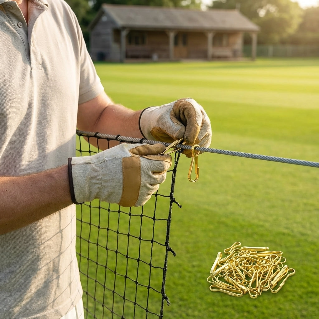 Cricket Net Spring Clips set of 50, zinc plated, ideal for indoor and outdoor use