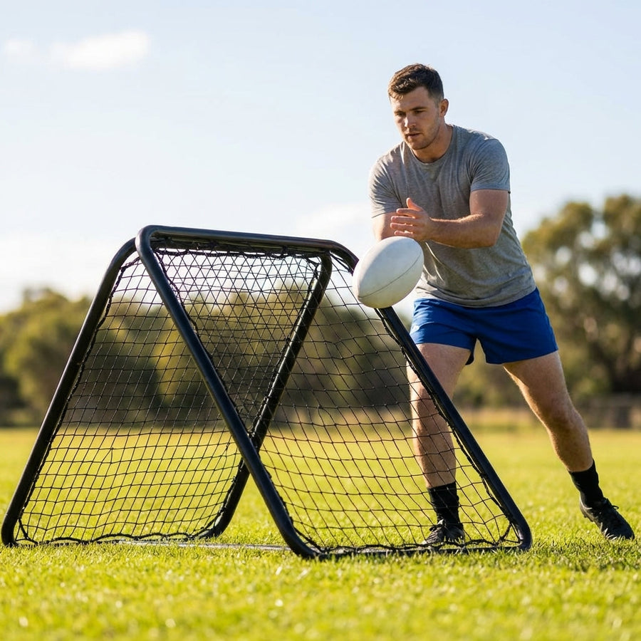 Rugby Rebounder – Adjustable – Durable Steel Frame – Training Aid