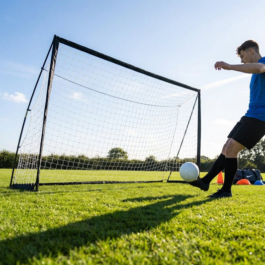 Full-size football goal with PVC & fibreglass for indoor and outdoor use - product detail